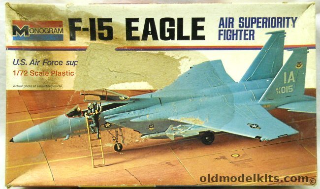 Monogram 1/72 McDonnell Douglas F-15 Eagle With Diorama Sheet, 7580 plastic model kit